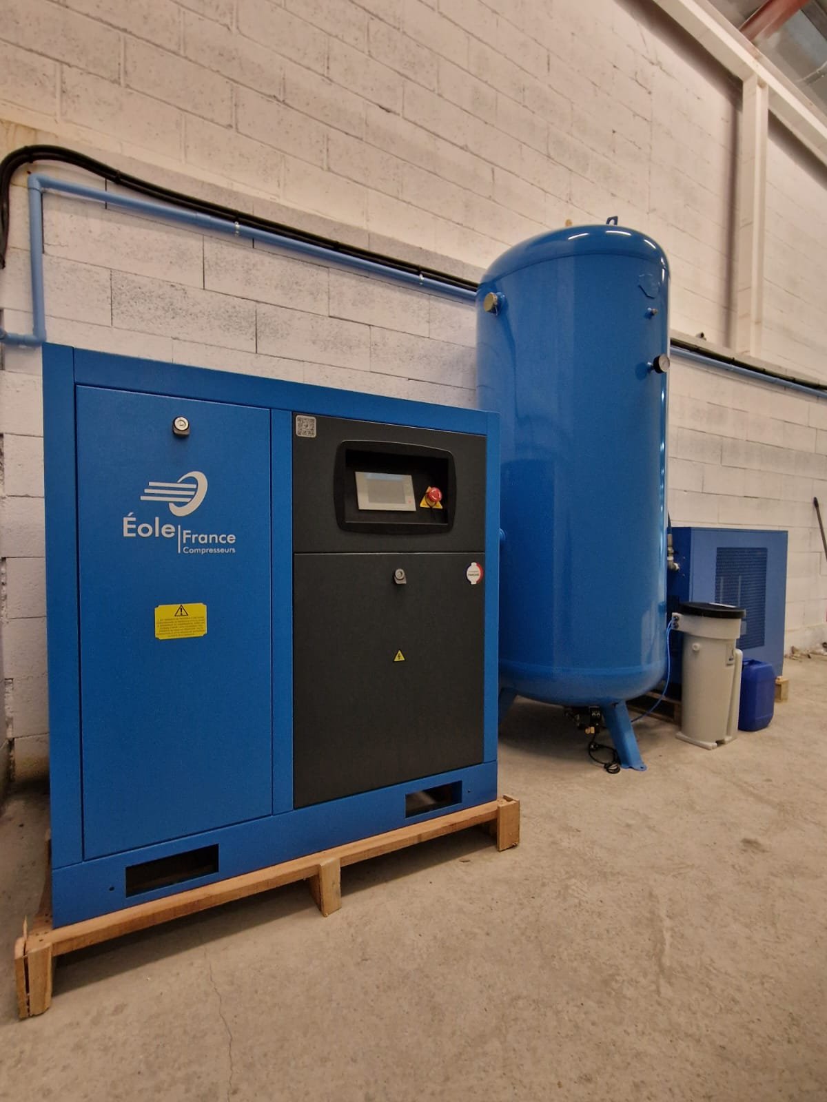 Installation compresseur air comprimé cidrerie Calvados