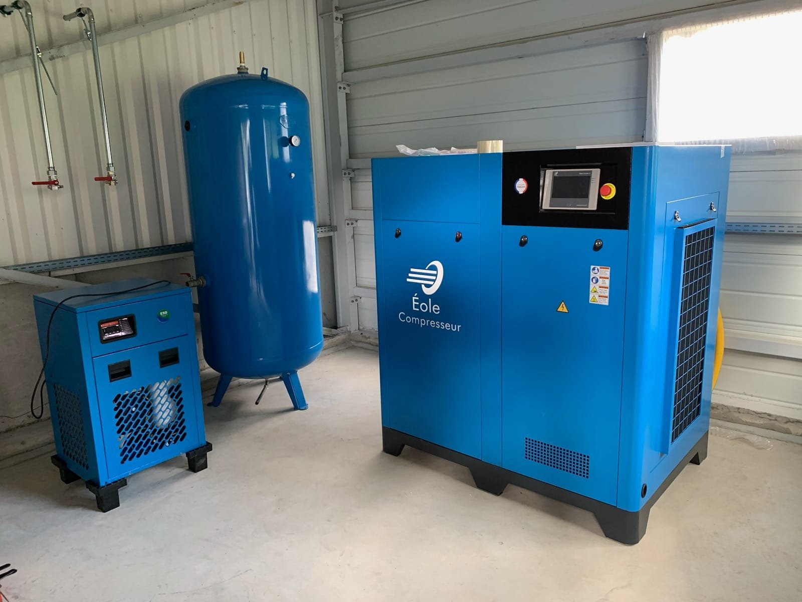 Installation compresseur air comprimé imprimerie Calvados